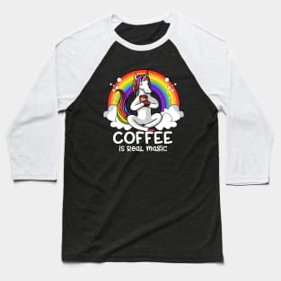 Unicorn Coffee Baseball T-Shirt